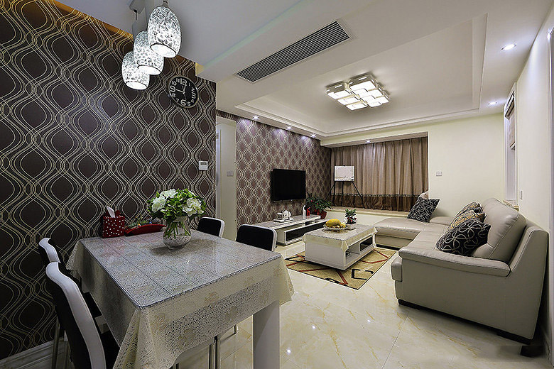 波普现代装修风格家居室内吊顶隔断装潢图 - 效果图