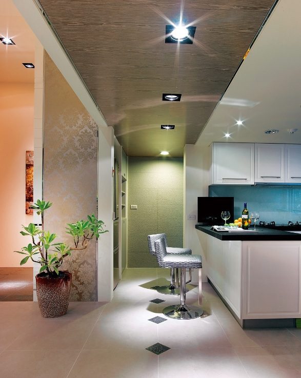 闪亮现代装饰家居过道吊顶装潢图 - 效果图