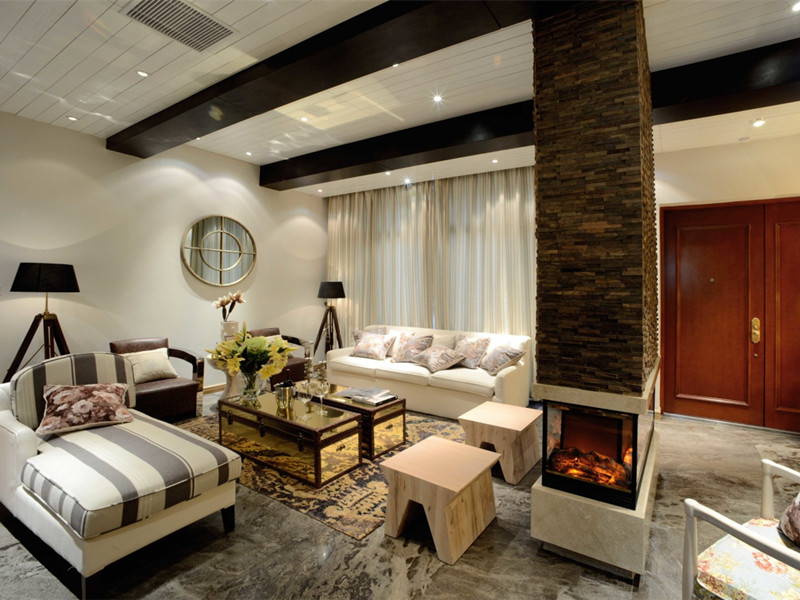 简朴田园精装修三居室之客厅搭配 简朴田园精装修三居室之客厅搭配