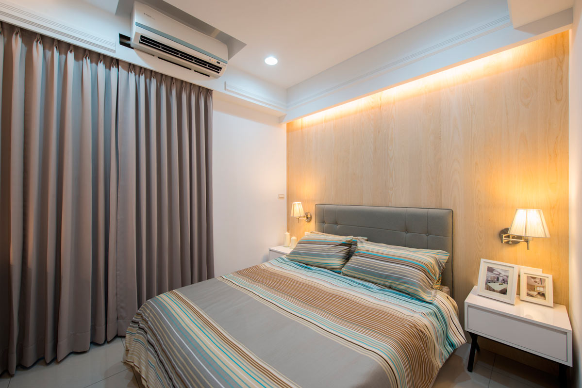 时尚温馨简约卧室窗帘装饰图 - 效果图