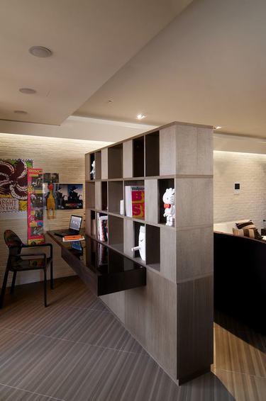 简约家居收纳柜隔断装饰图 - 效果图