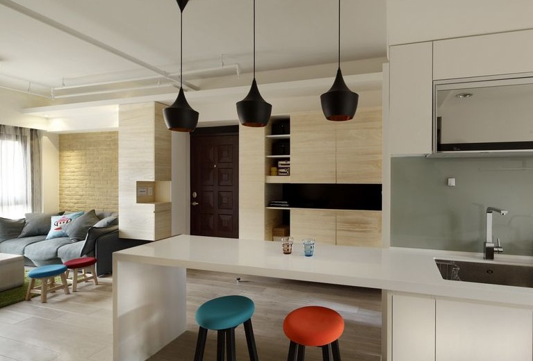 简约清新想小吧台效果图