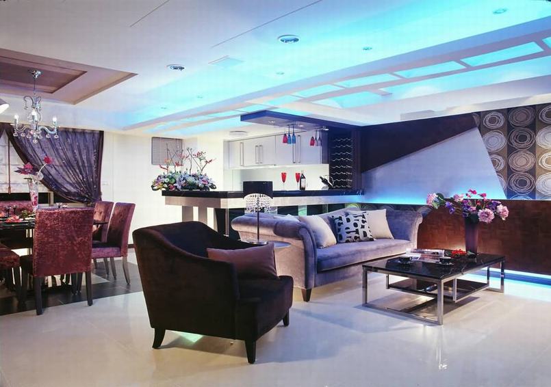 时尚现代混搭开放式三居设计 - 效果图