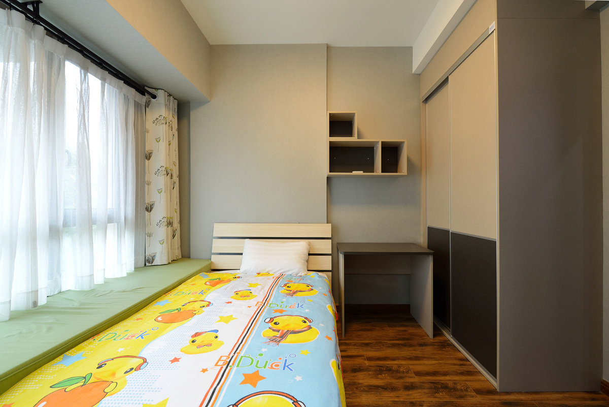 后现代简洁飘窗儿童房设计