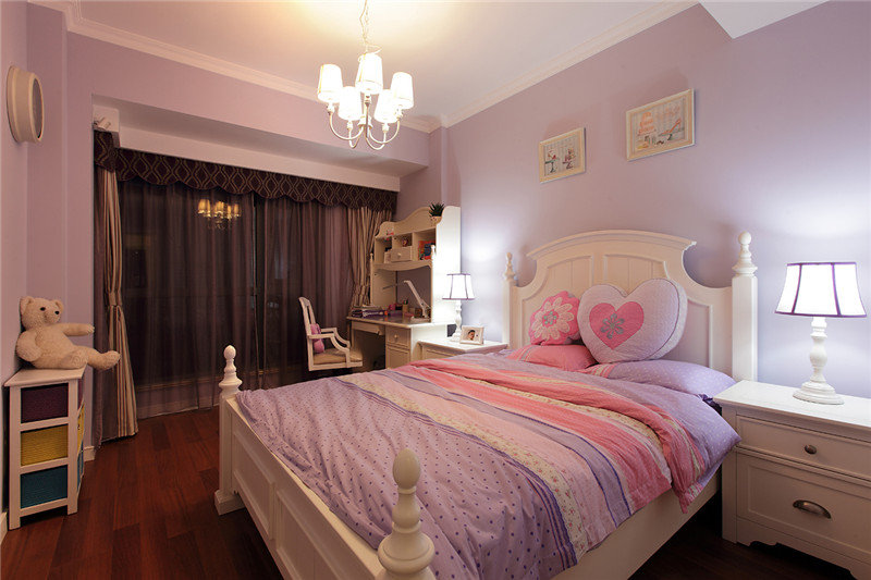 粉紫色甜美田园公主房