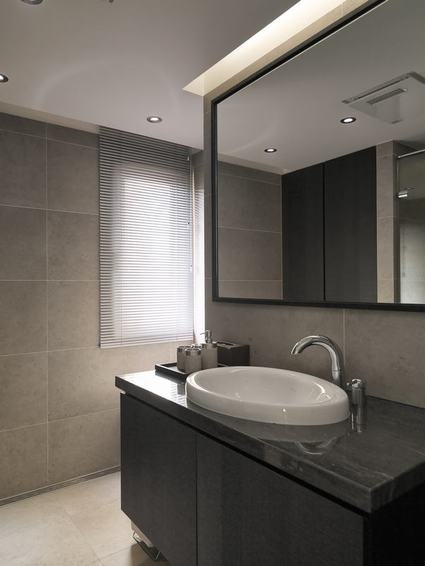 美式卫生间洗手台设计 - 效果图