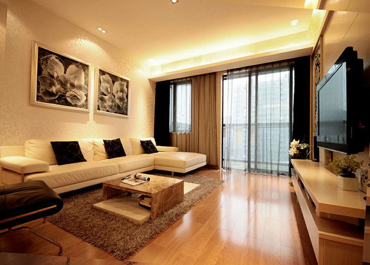 简洁美观之现代简约客厅 - 效果图