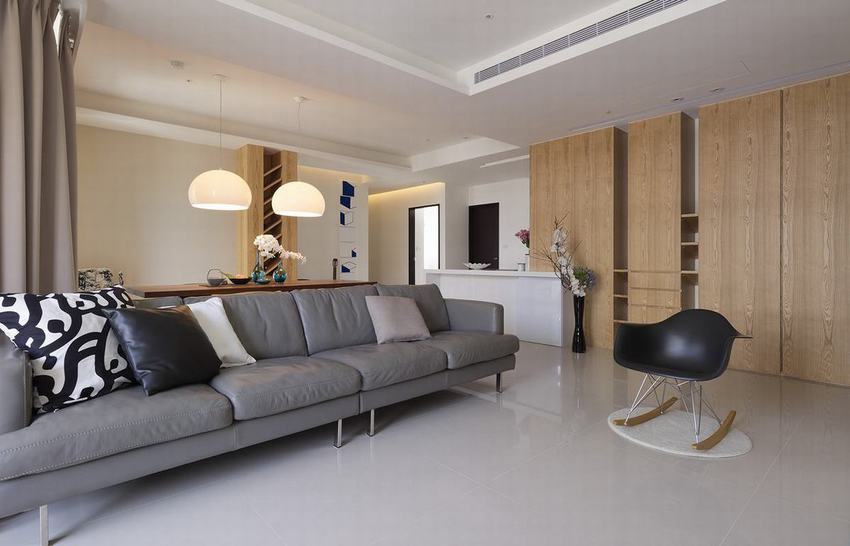 简洁北欧室内座椅装饰图 - 效果图