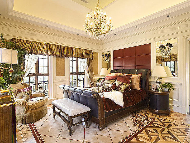 经典华丽复古欧式田园卧室装饰效果图