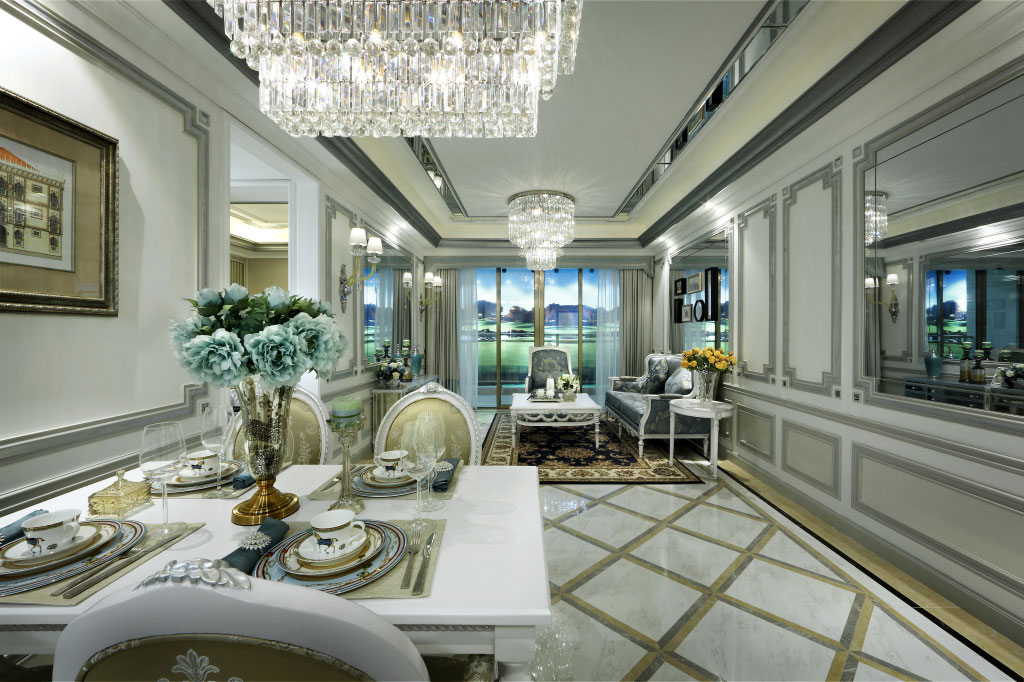 精致高贵现代欧式风格别墅家装案例图 - 效果图