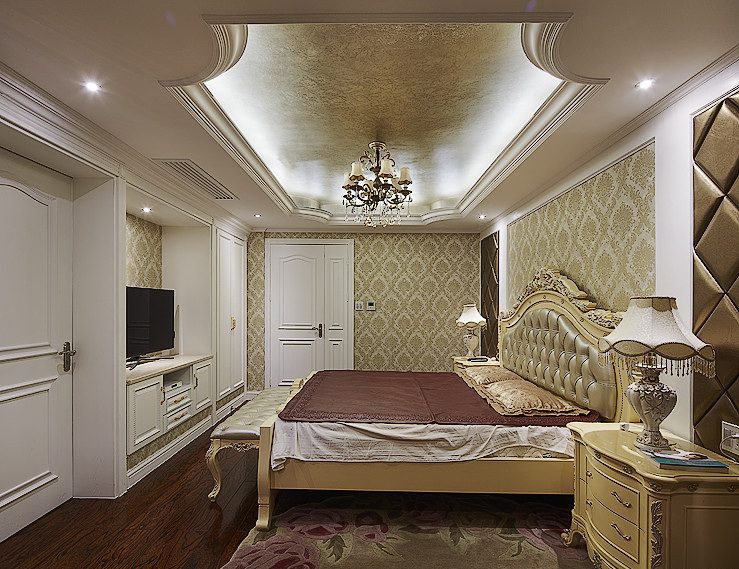 高贵大气欧式风格卧室吊顶设计图 - 效果图