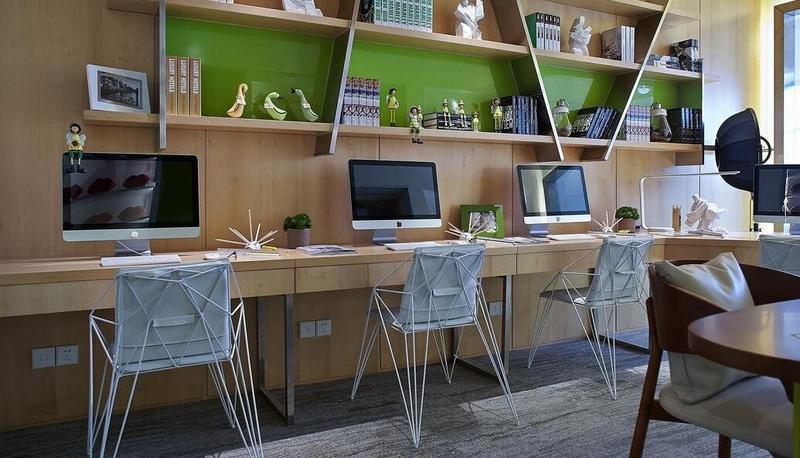 清新简约现代风格U型书房设计装修欣赏图 - 效果图
