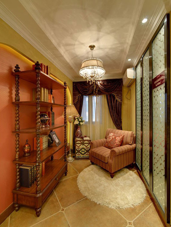 三居室美式风格书房装修效果图