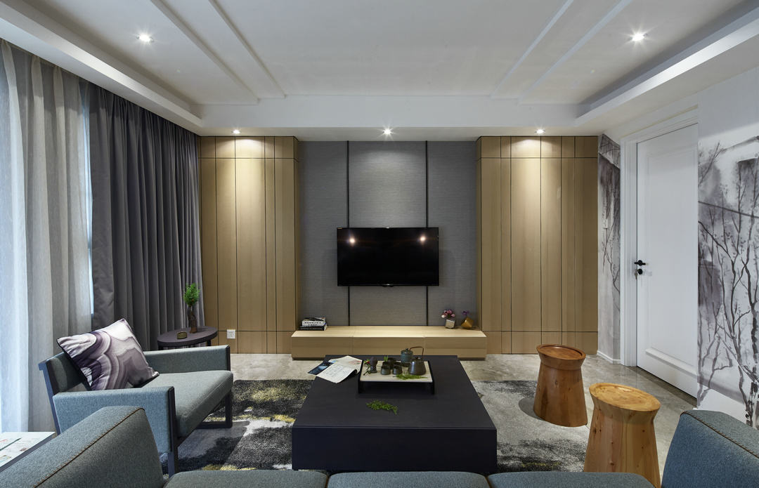 时尚现代风格客厅电视背景墙设计