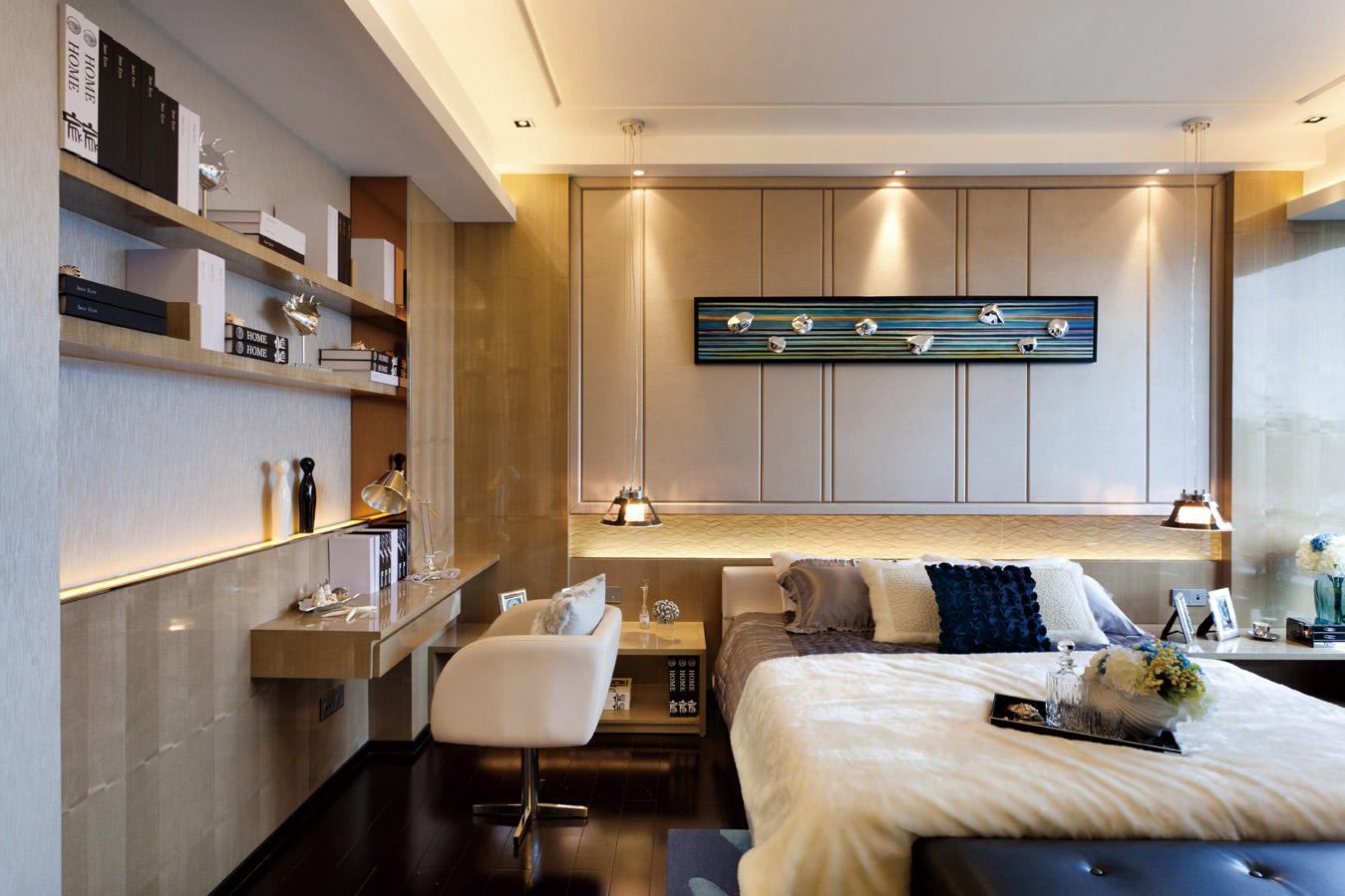 现代奢华卧室特色装饰效果图