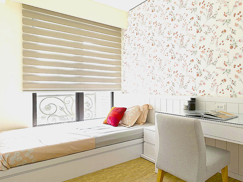 简约田园混搭书房飘窗效果图