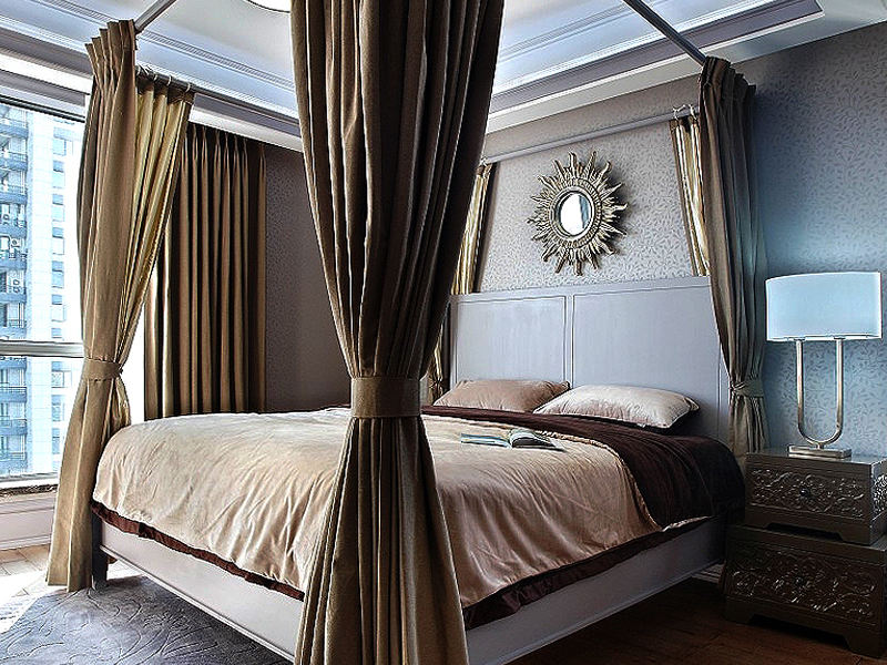 奢华美式地中海混搭卧室效果图