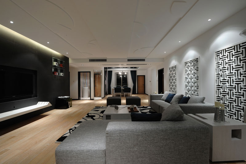 时尚摩登现代简中式风格三居设计效果图 时尚摩登现代简中式风格三居设计效果图