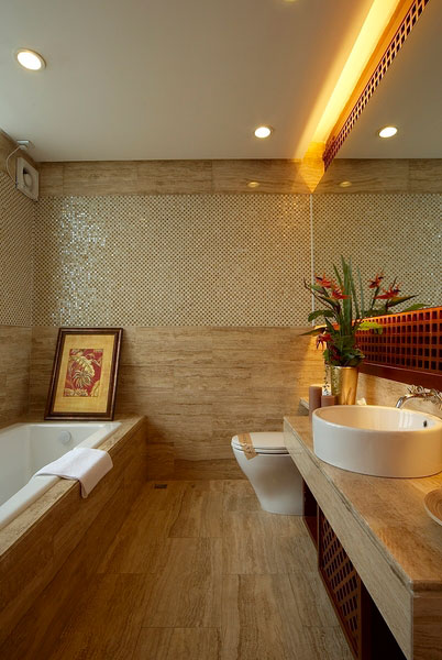 现代风格别墅室内卫生间整体装潢效果图 现代风格别墅室内卫生间整体装潢效果图