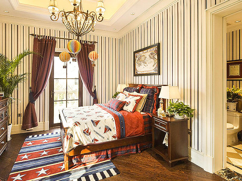 经典华丽复古欧式田园别墅儿童房