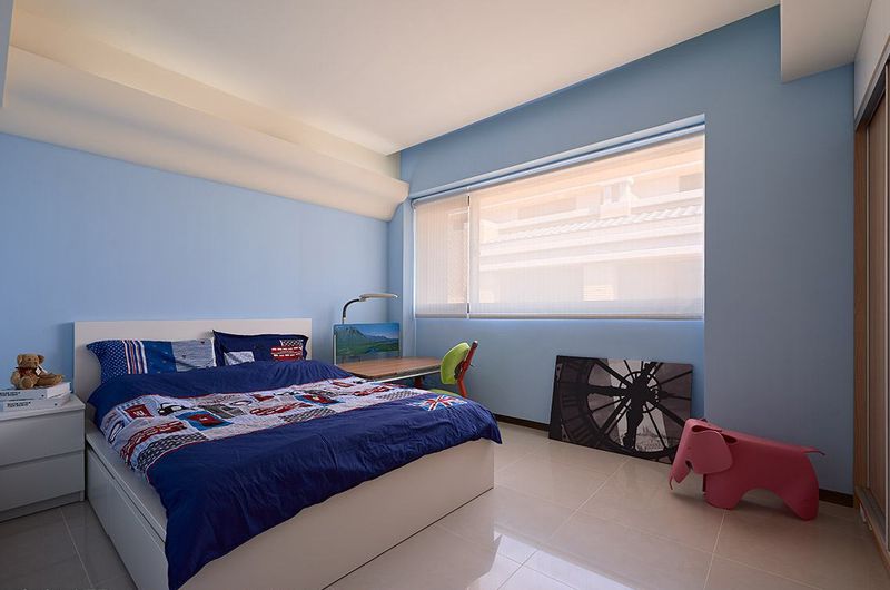 清爽地中海天空蓝儿童房效果图
