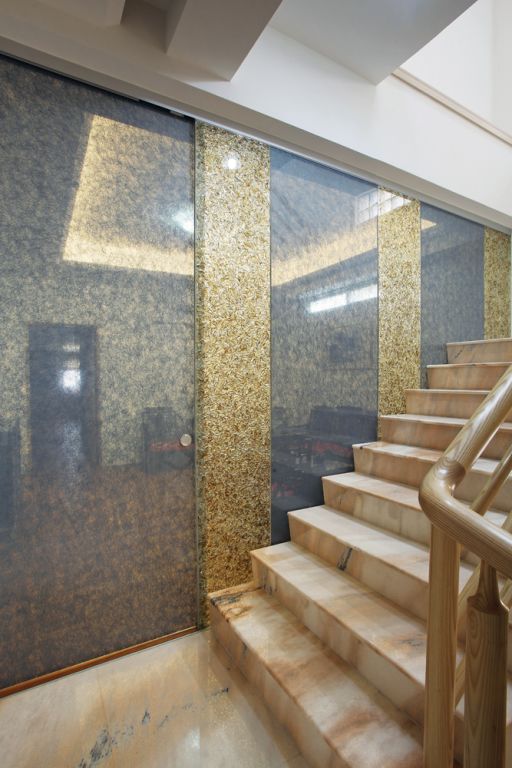 大气高端欧式别墅楼梯背景墙设计 - 效果图