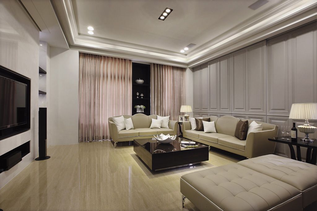 古典欧式三居客厅效果图