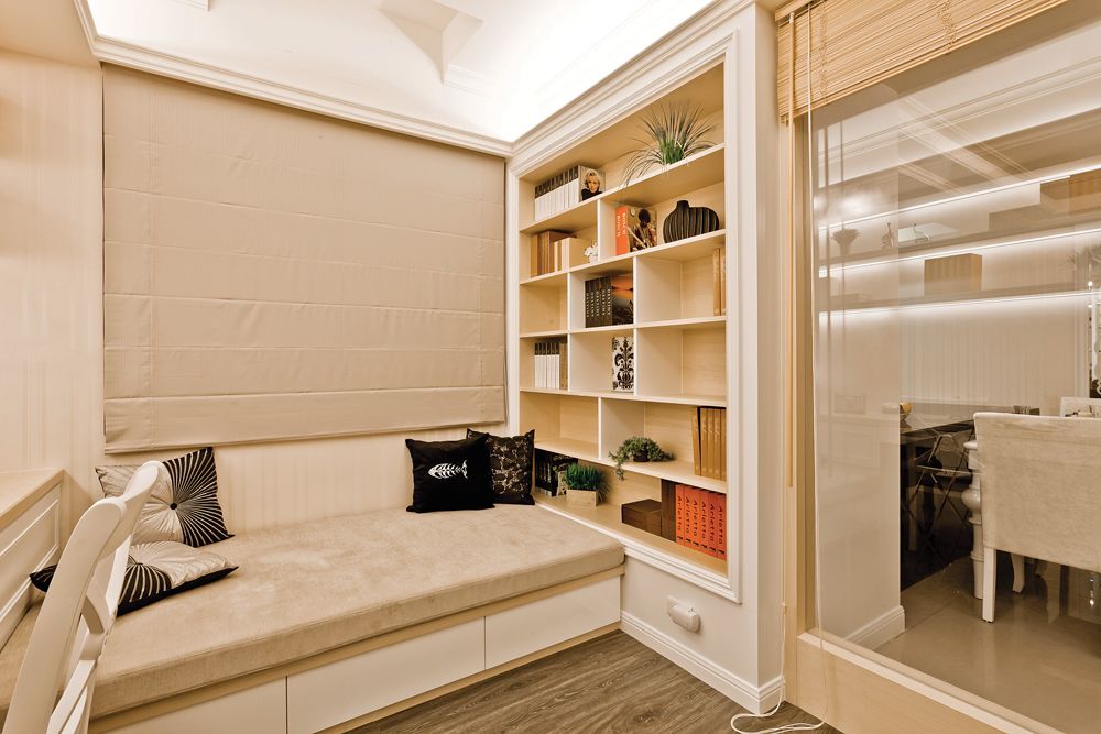 高雅和谐新古典风格书房地台设计 - 效果图