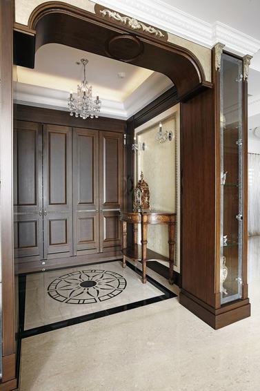 古典欧式别墅玄关门厅装饰图 - 效果图