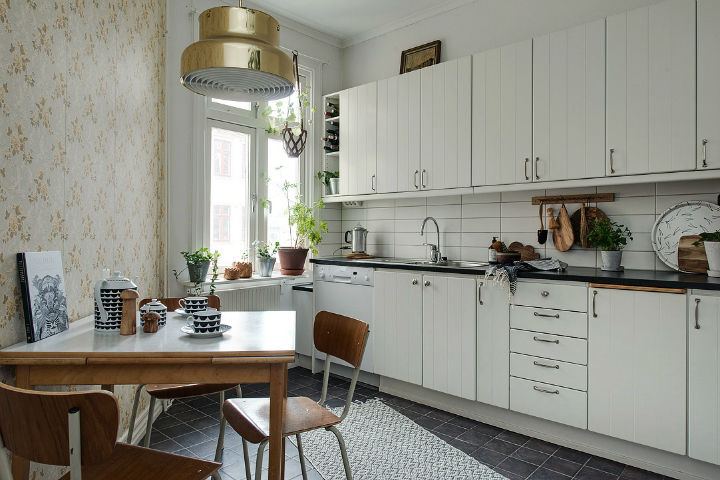 简约质朴北欧风格二居室厨房设计案例图