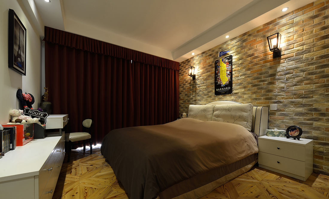 时尚现代混搭卧室装修图 - 效果图