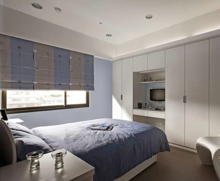 最新日式风格 卧室衣柜书桌设计 - 效果图