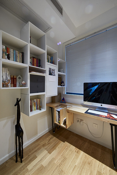 功能化木质北欧风格书房设计效果图