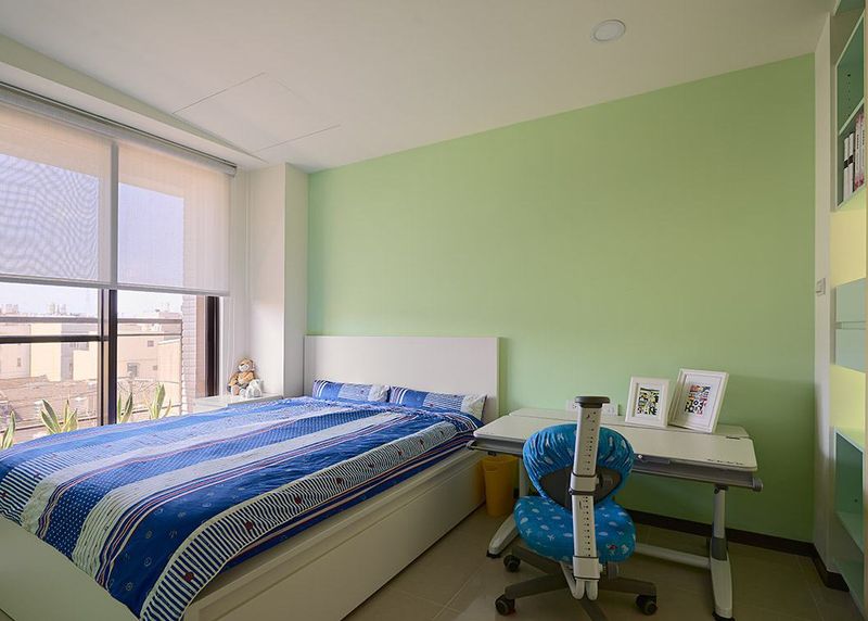 清爽蓝绿色简约儿童房效果图 清爽蓝绿色简约儿童房效果图