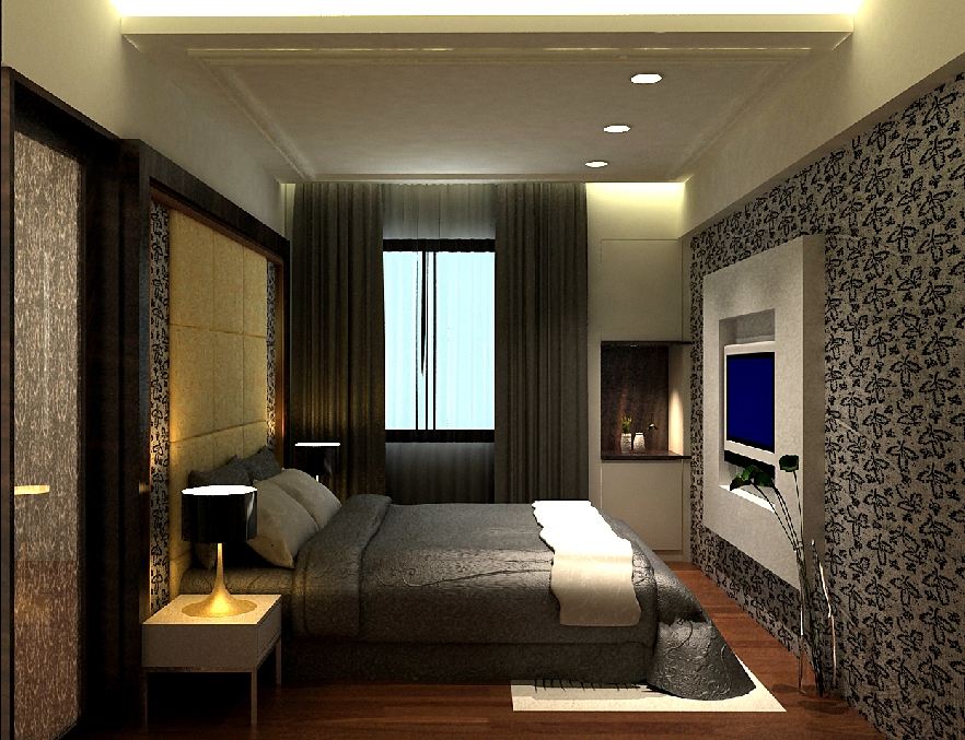 轻奢简欧主卧电视背景墙图片 轻奢简欧主卧电视背景墙图片