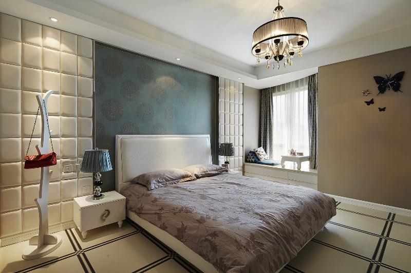 现代波普风带飘窗卧室装潢欣赏图 - 效果图