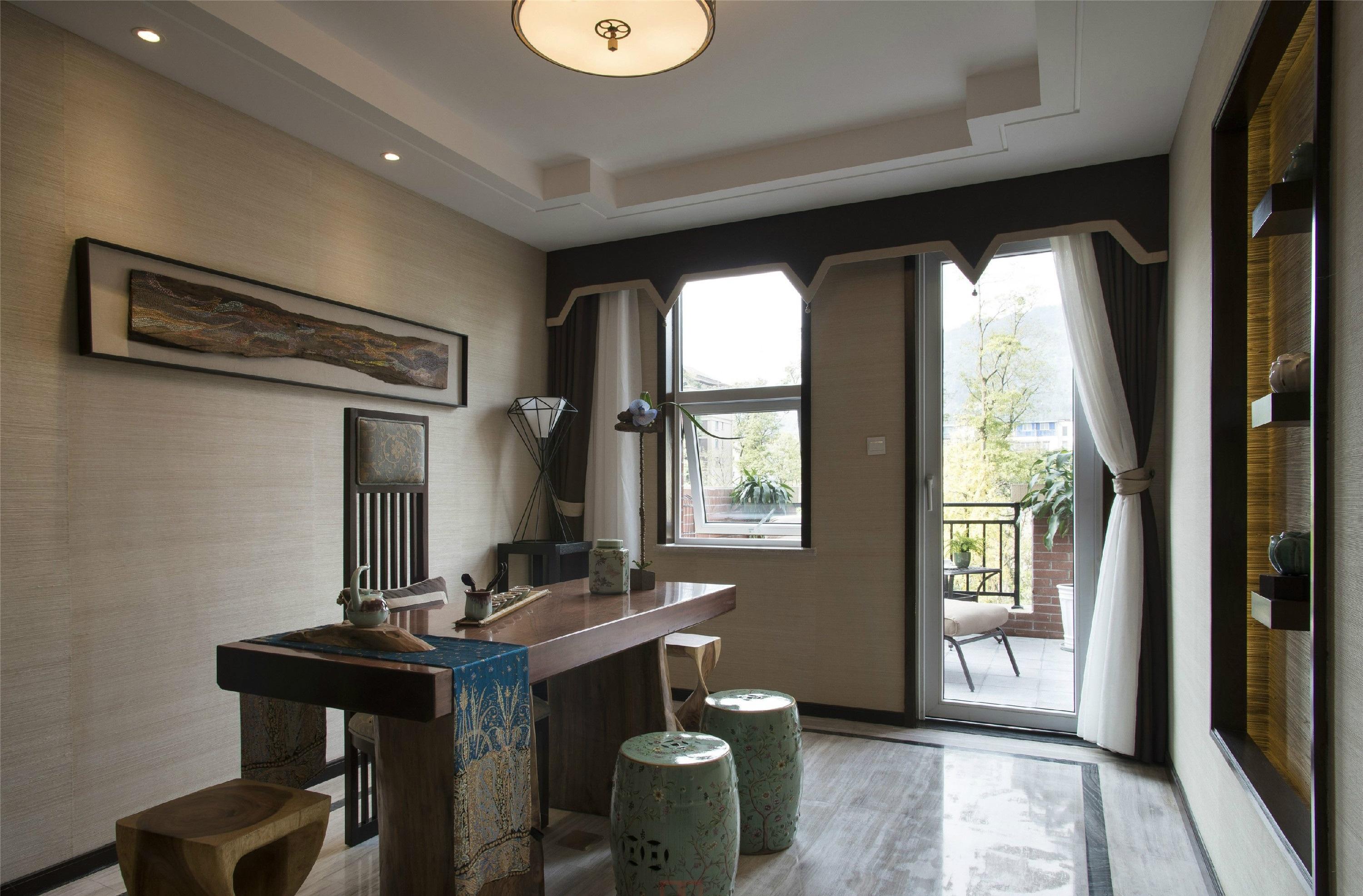 新中式风格别墅书房设计效果图 新中式风格别墅书房设计效果图