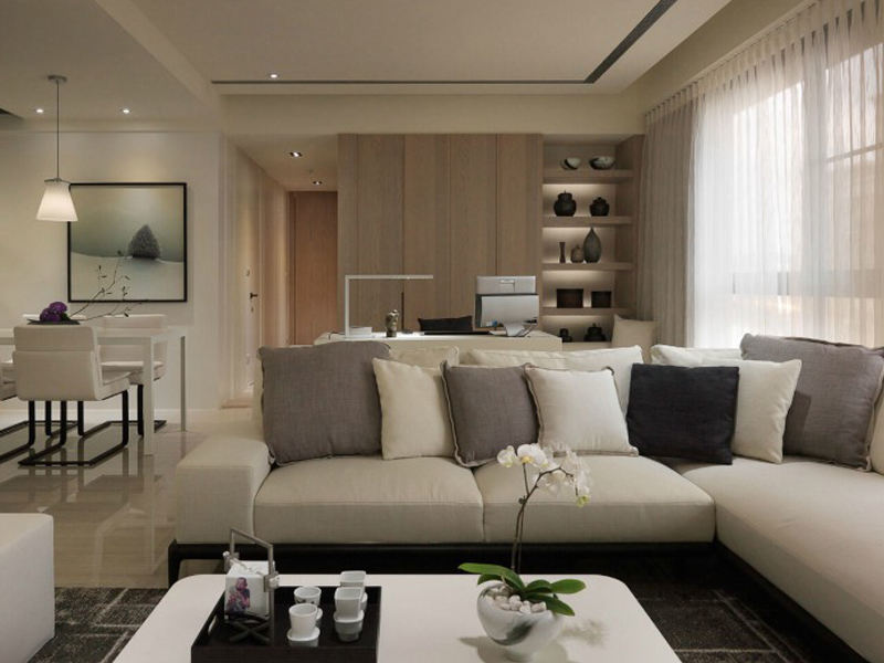 时尚简约风格二居设计案例图