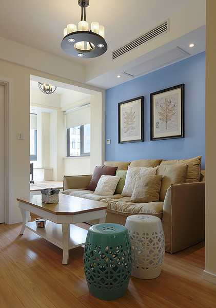 小清新混搭客厅背景墙装饰效果图 小清新混搭客厅背景墙装饰效果图