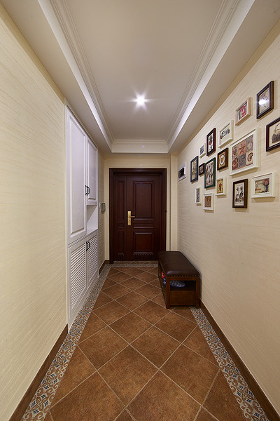 美式风格简易玄关背景墙装饰效果图