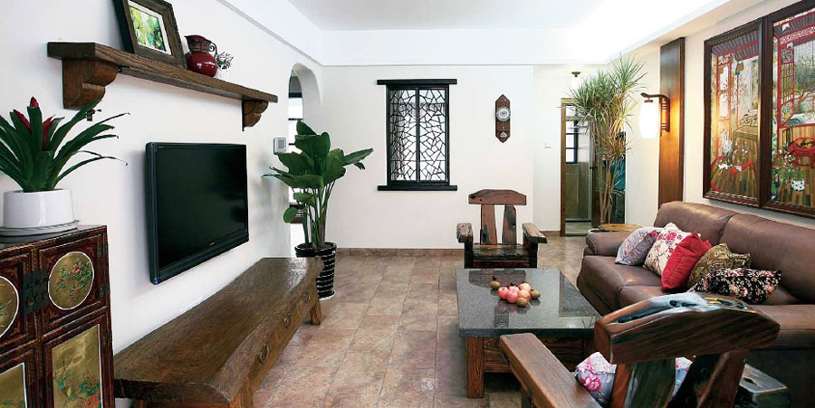 70平古朴中式田园风格二室两厅装修案例图 70平古朴中式田园风格二室两厅装修案例图