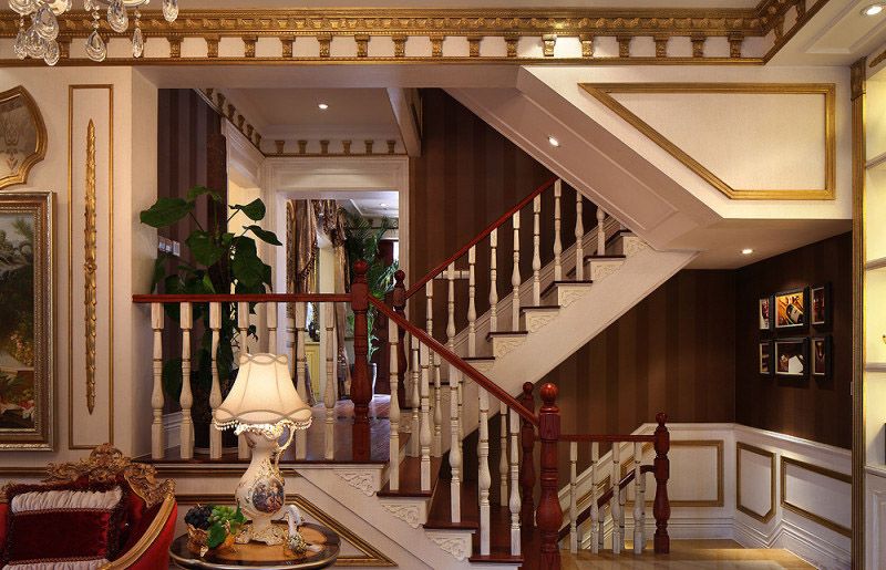 豪华欧式古典风格楼梯效果图 豪华欧式古典风格楼梯效果图