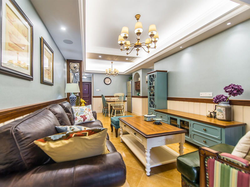 色彩鲜明美式乡村二居装饰设计效果图 色彩鲜明美式乡村二居装饰设计效果图