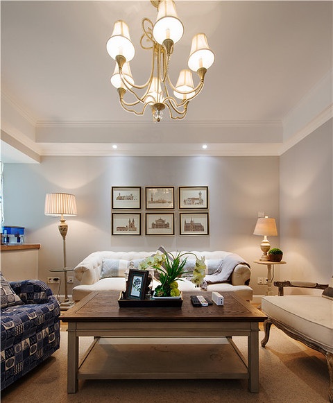 自由与情调并存美式客厅背景墙设计效果图