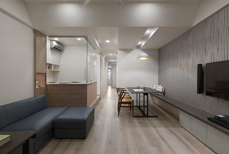 实木简约环保型二居样板房 - 效果图