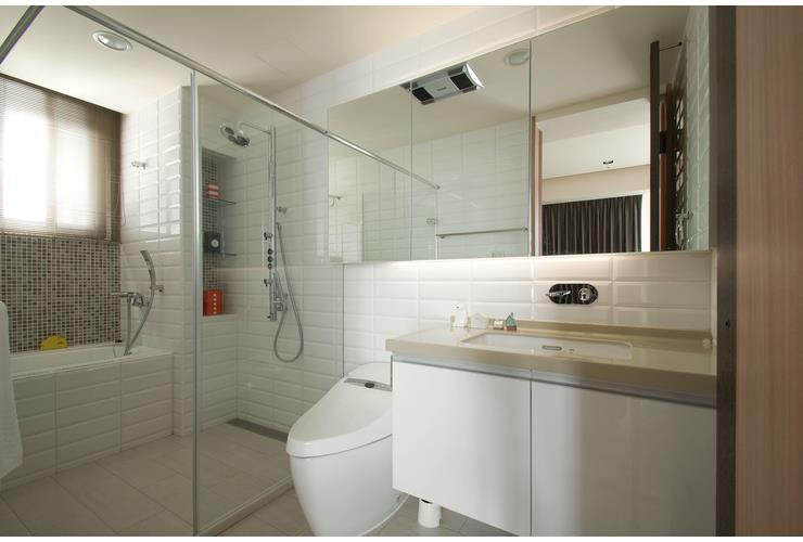 现代简约风卫生间隔断图 - 效果图