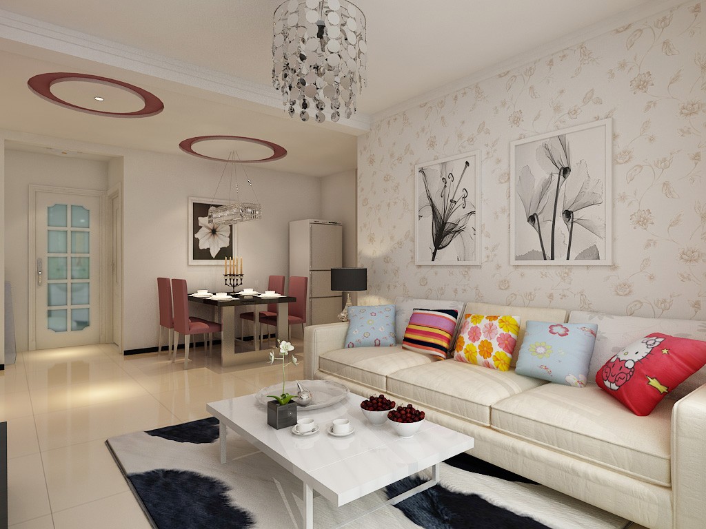 唯美现代简约客厅茶几装饰