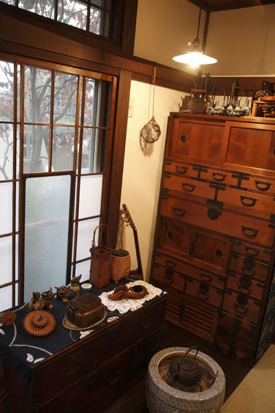 古朴神秘日式风格家居摆放物品装饰图 - 效果图