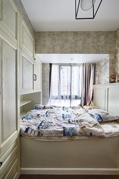 时尚简约美式风格炕床卧室设计装修图 - 效果图