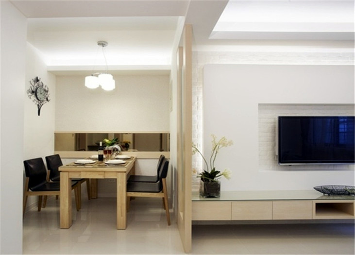 现代简约二居室客厅餐厅隔断装潢效果图 现代简约二居室客厅餐厅隔断装潢效果图